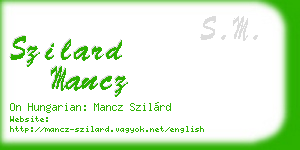 szilard mancz business card